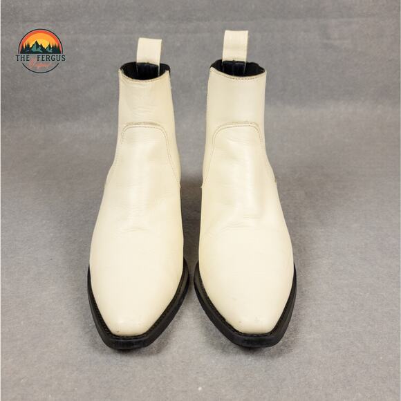 Everlane Boot Leather Made in Italy Wild Western Americana Style White Size 7 - Picture 2 of 16